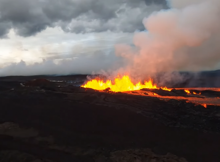 NOAA satellites capture footage of Mauna Loa volcanic eruption