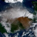 Volcanic eruption in Papua New Guinea visible from space