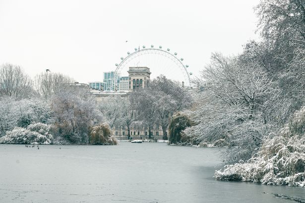 London so close to a white Christmas as snow finally forecast