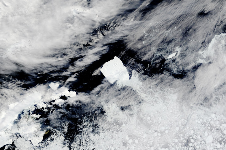 Antarctic Iceberg Sails Away