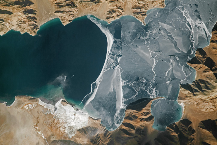 Pangong Lake in Winter