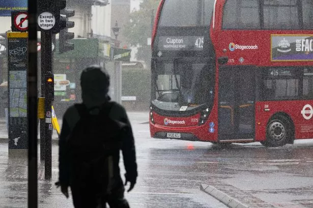 Latest London weather map shows deluge of rain in the middle of summer