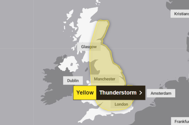 London weather map warning for 36 hours of thunderstorms as UK prepares for power cuts