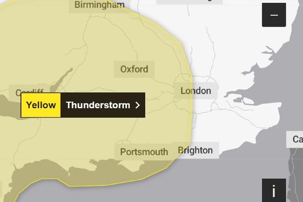 Thunderstorms to hit London as two separate yellow weather warnings issued by Met Office