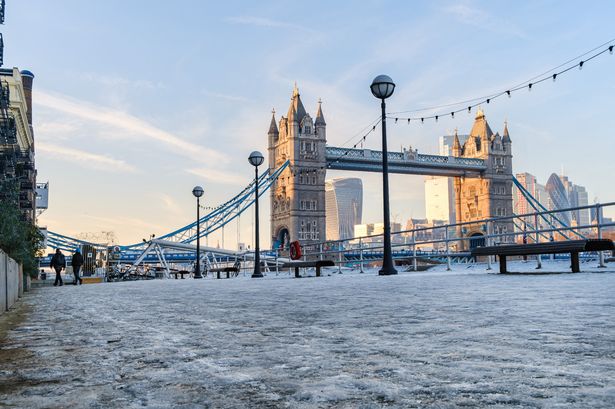 London’s chance of snow as amber warning issued for much of England and Wales