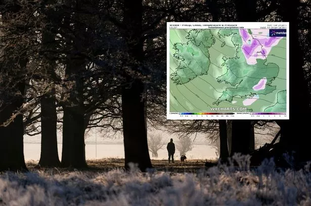 Map shows when snow forecast for London as wetter weather returns