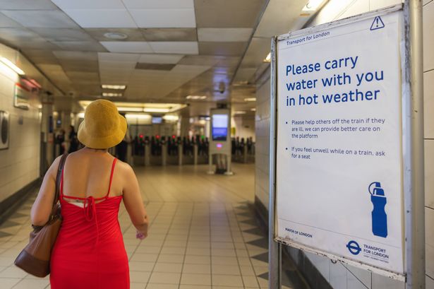 Met Office alert to carry 2 items on London Underground during heatwave