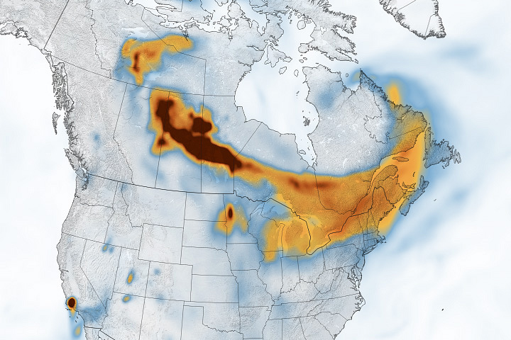 Widespread Smoke from Canadian Fires