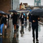 Dramatic weather maps show deluge of rain soaking London and the UK