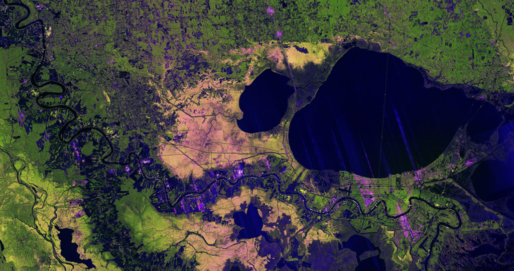 U.S.-India NISAR Satellite Images Mississippi River Delta Region