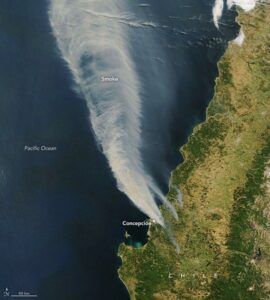 Fires Erupt in South-Central Chile 