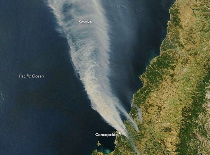 Fires Erupt in South-Central Chile 