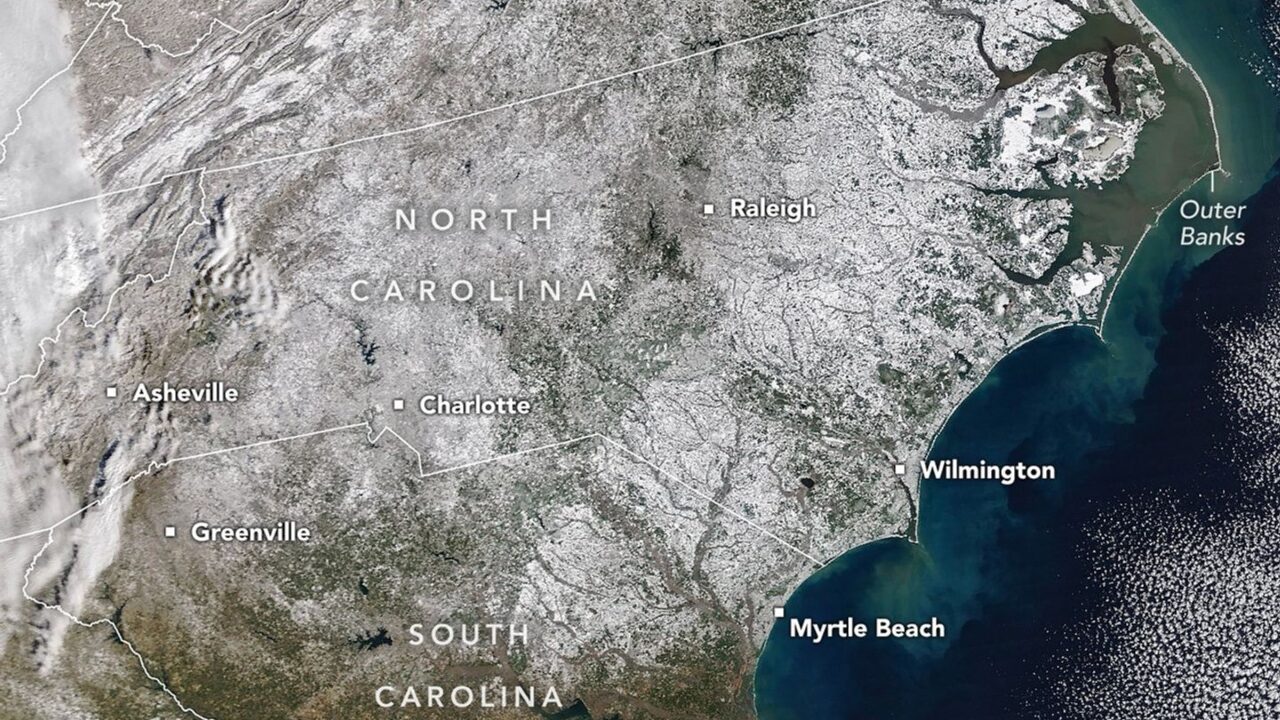 A Winter Blanket Covers North Carolina