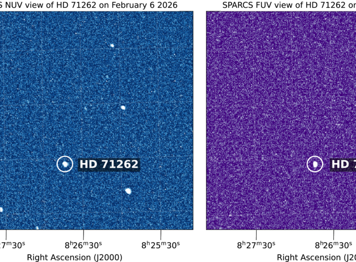 SPARCS CubeSat ‘First Light’ Images