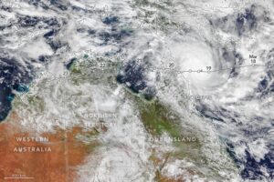 Tropical Cyclone Narelle Crosses Australia