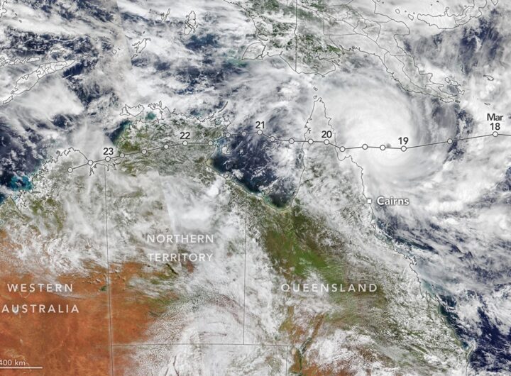 Tropical Cyclone Narelle Crosses Australia