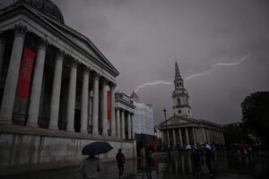 Exact dates for 2 days of thunderstorms and 10 days of rain as good weather comes to end