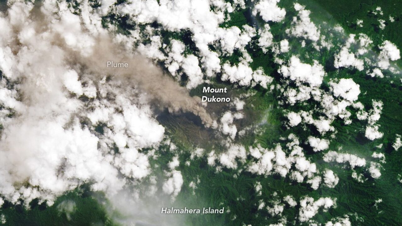 Ever Restless Mount Dukono Erupts