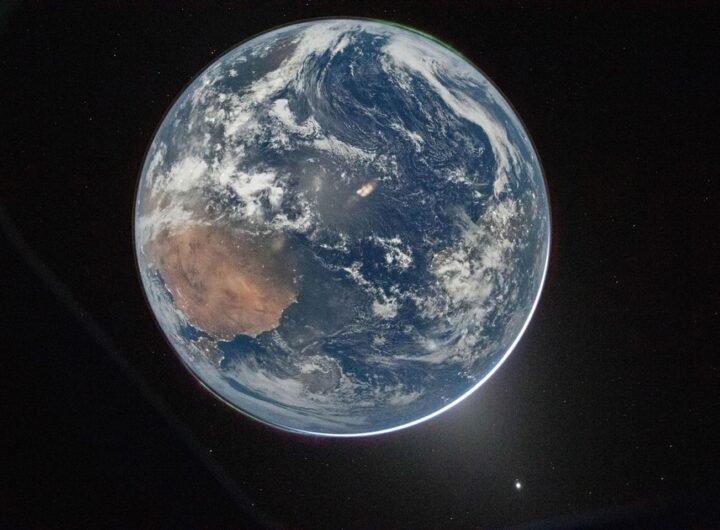 A Moonlit Earth as Seen From Artemis II