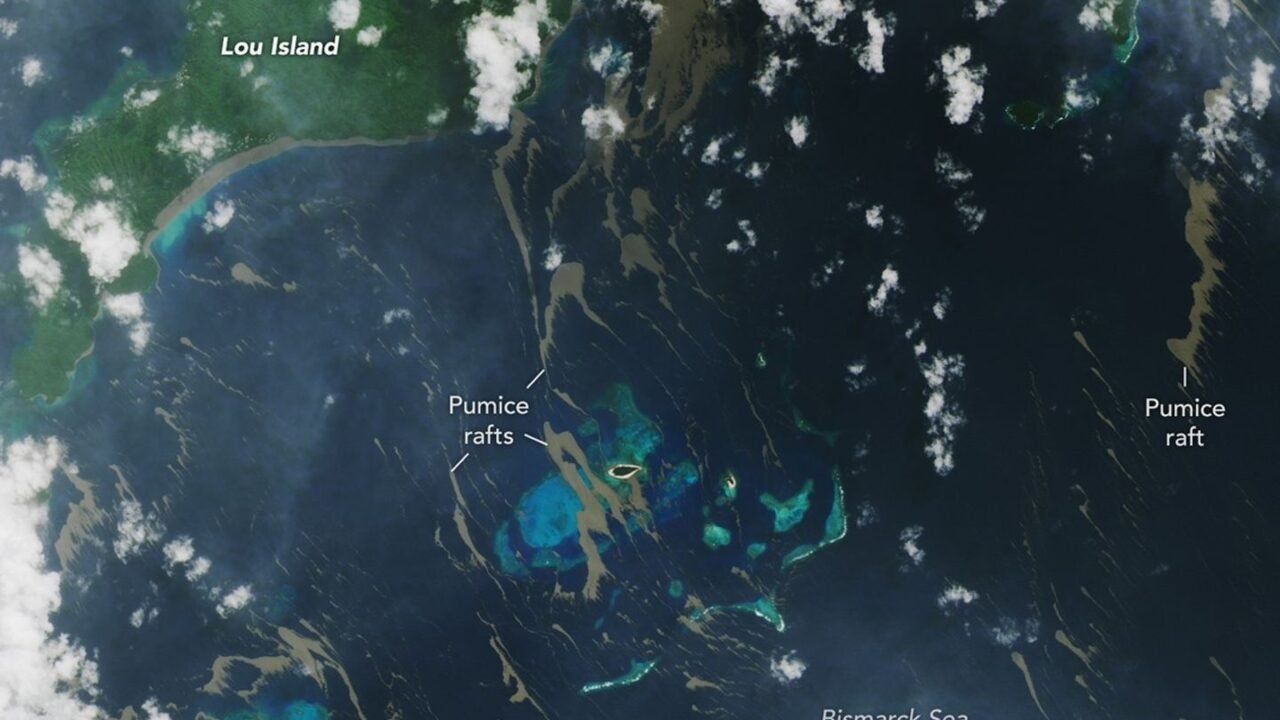 Pumice Rafts Encroach on Admiralty Islands