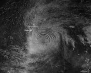 Gravity Waves From Super Typhoon Sinlaku
